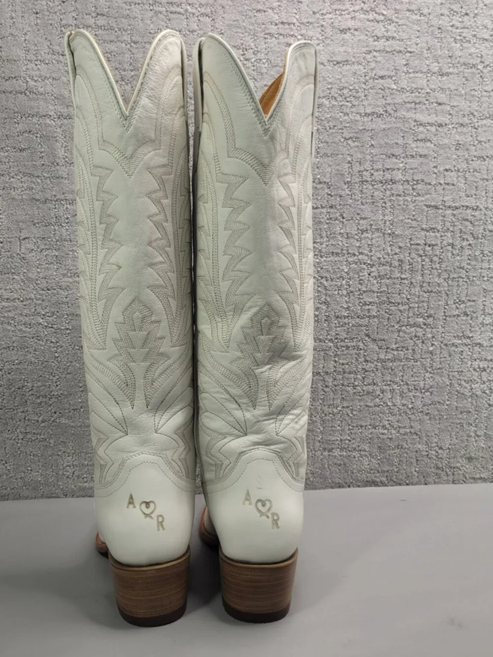 Tecovas The Abby Women's Size US 10B Snow Cowhide Cowgirl Boots.